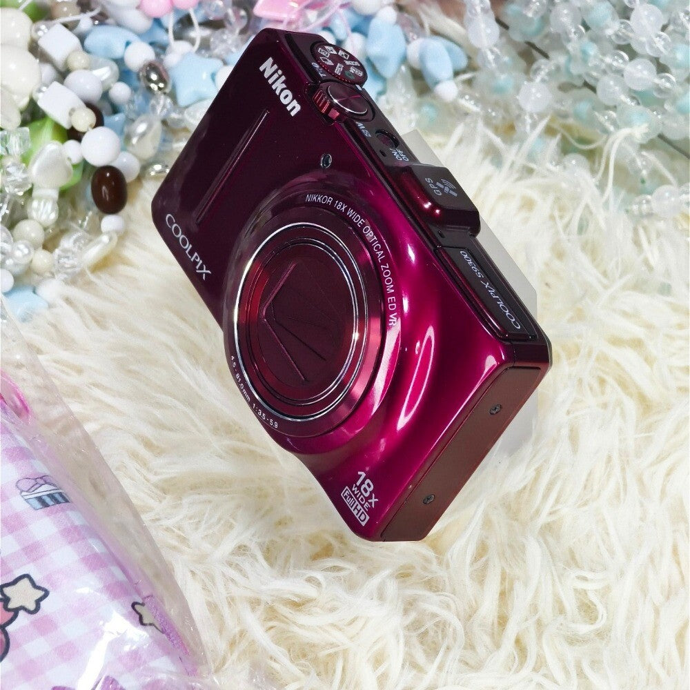 COOLPIX S9300 Digital Camera Interval Shooting Mode English Language Red
