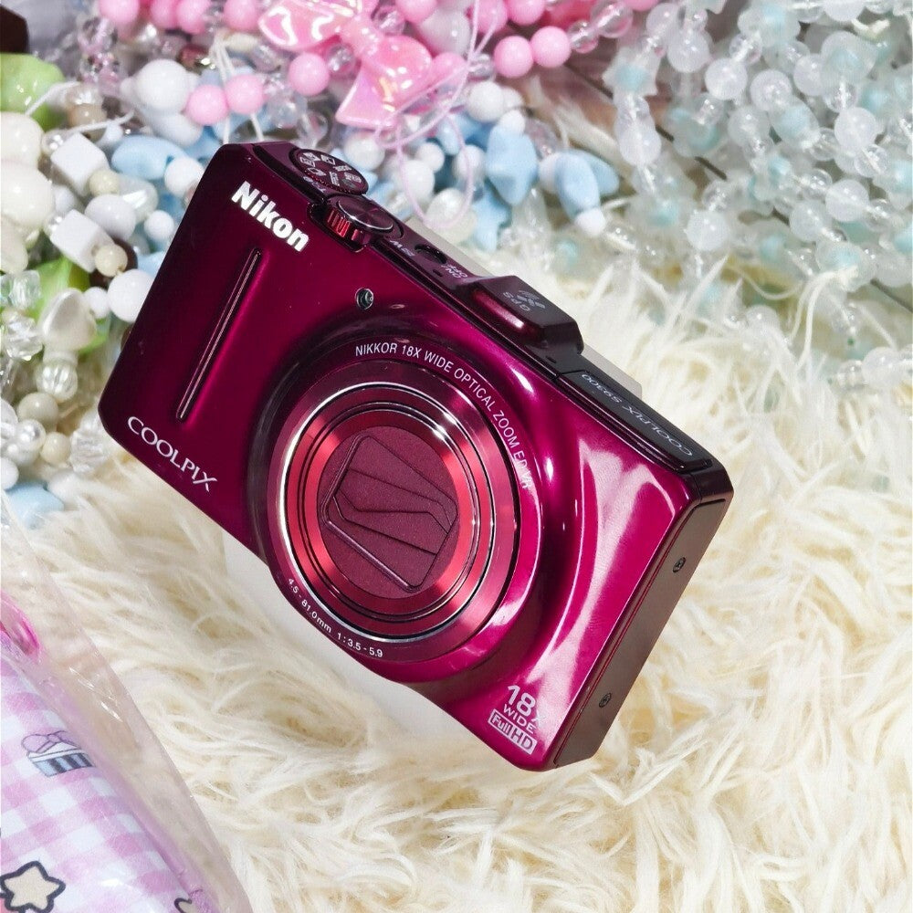 COOLPIX S9300 Digital Camera Interval Shooting Mode English Language Red