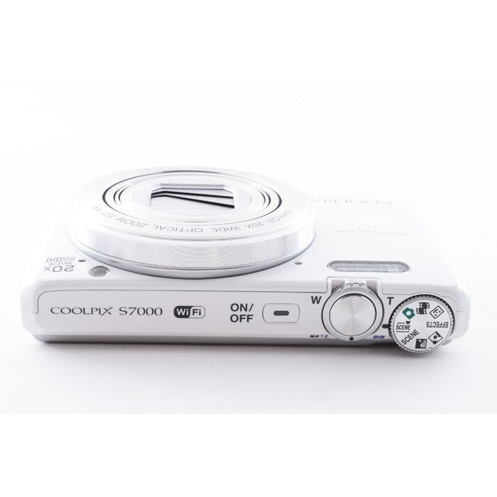 COOLPIX S7000 Digital Camera 20x Optical Zoom Built-in Wi-Fi AF Lock White