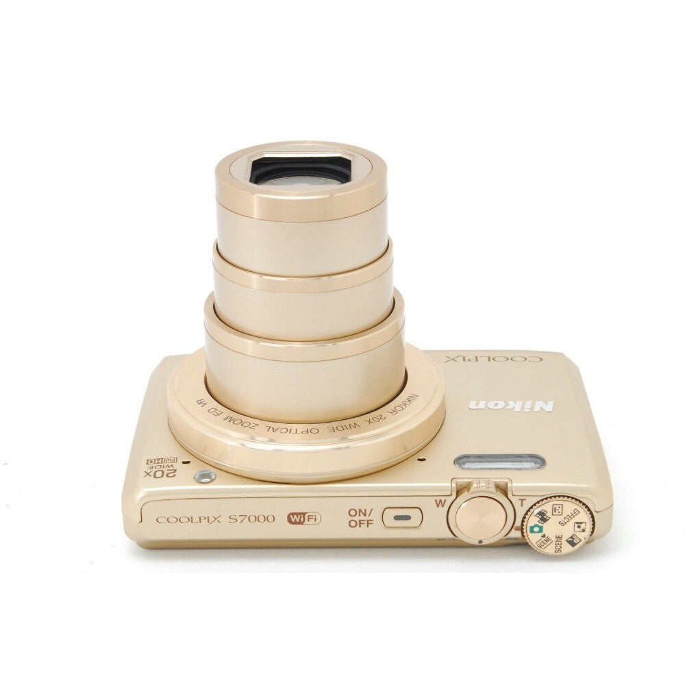 COOLPIX S7000 Digital Camera 20x Optical Zoom Built-in Wi-Fi AF Lock Gold