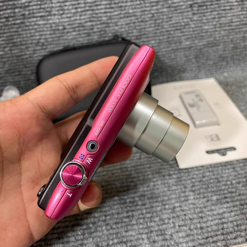 COOLPIX S3300 Strawberry Pink 6x Zoom 16.0MP Digital Camera NIKKOR Glass