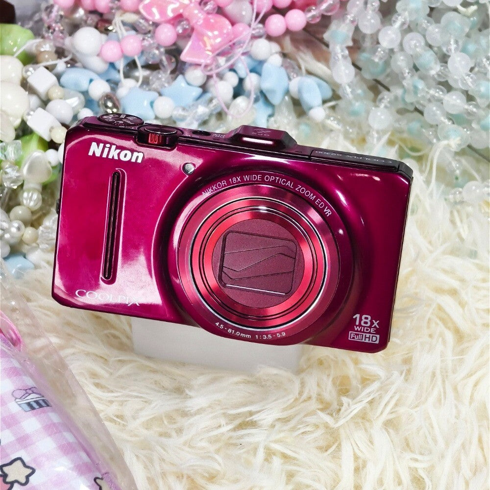 COOLPIX S9300 Digital Camera Interval Shooting Mode English Language Red