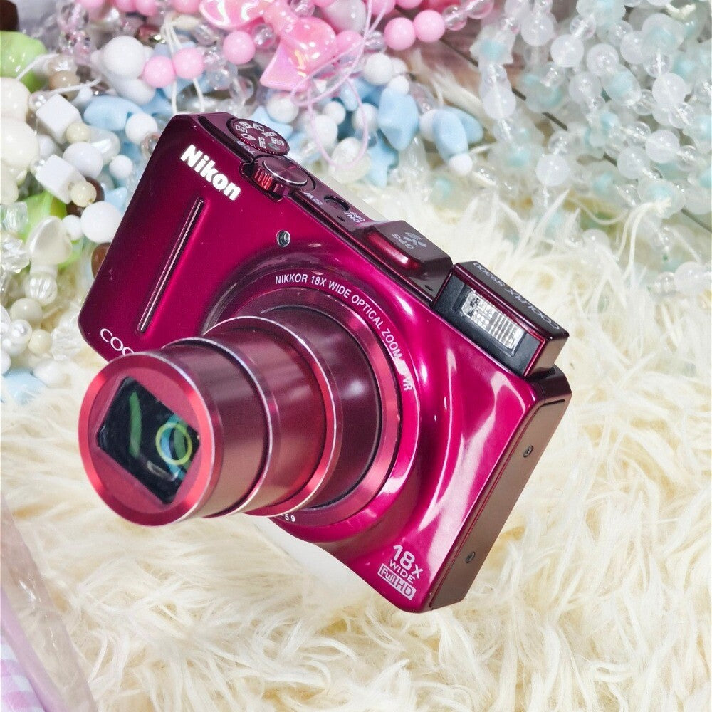 COOLPIX S9300 Digital Camera Interval Shooting Mode English Language Red
