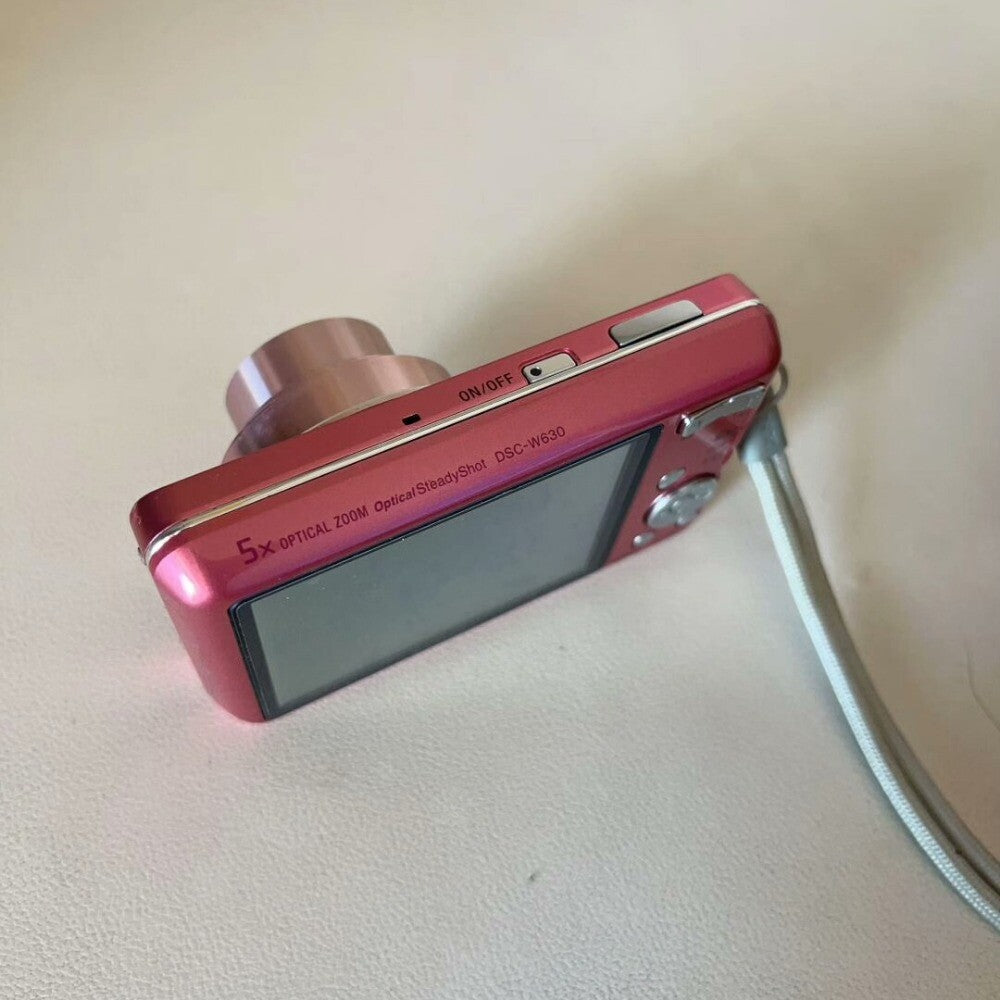 Cyber shot DSC-W630 Digital Camera 16.1MP 5x Compact w/ Accessories Pink
