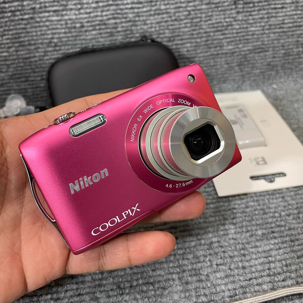 COOLPIX S3300 Strawberry Pink 6x Zoom 16.0MP Digital Camera NIKKOR Glass