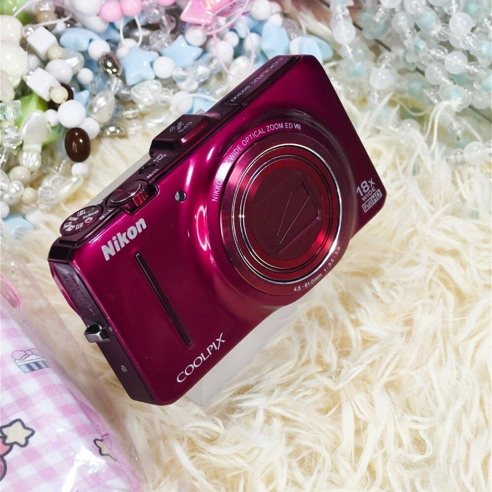 COOLPIX S9300 Digital Camera Interval Shooting Mode English Language Red