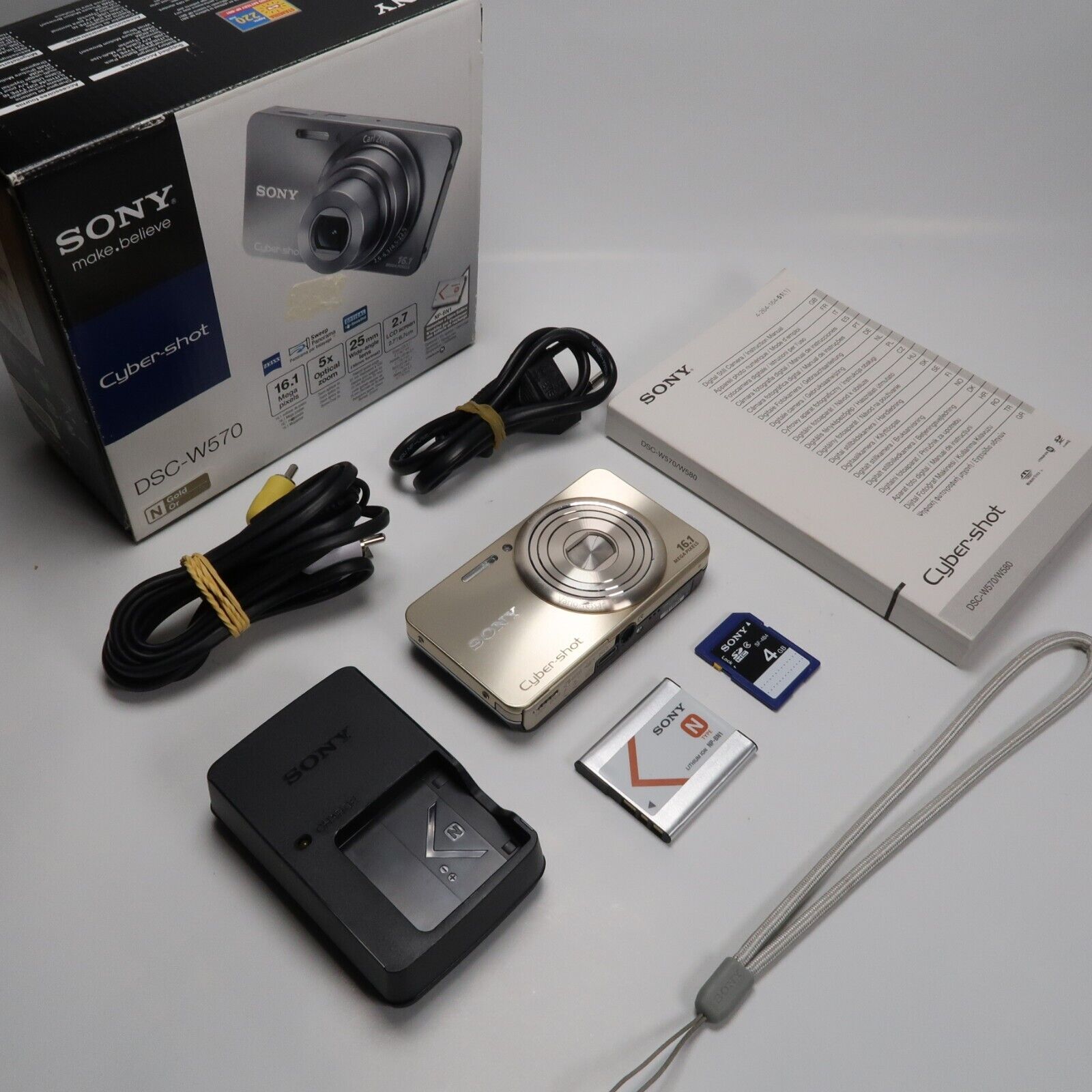 📷 Used Sony W570 – 16.1MP Compact Travel Camera in Gold | Tested + Ready to Go 🔥🌸