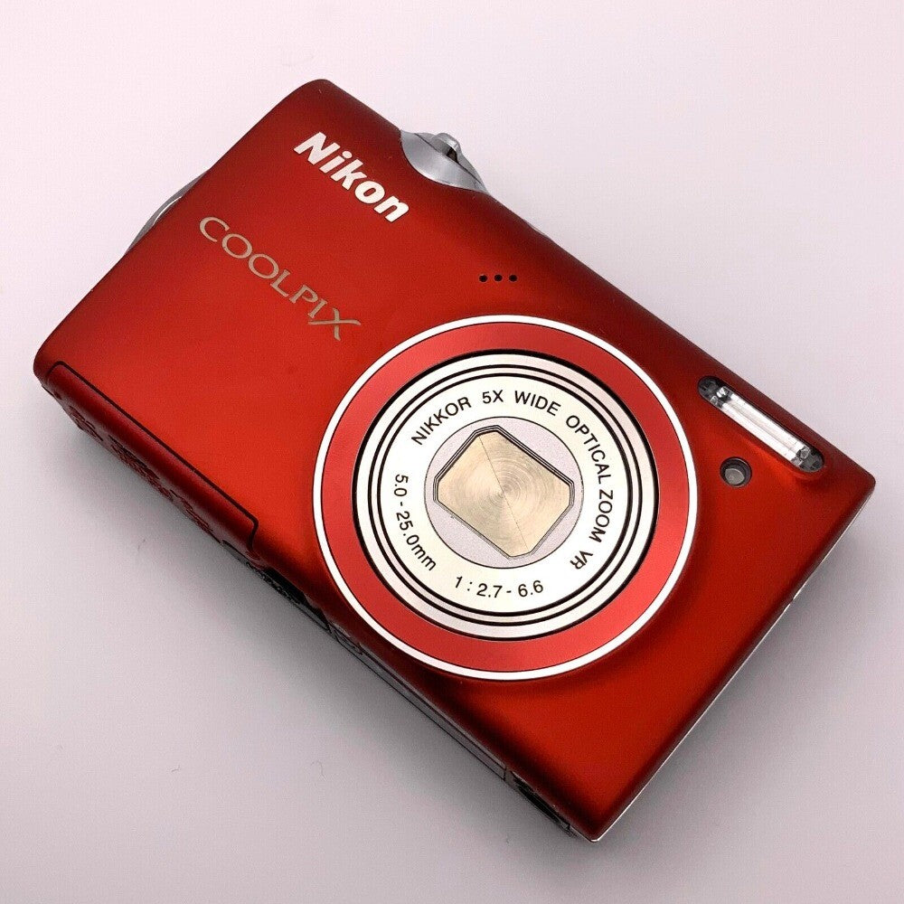 COOLPIX S5100 Digital Camera 5x Optical Zoom 12.2 MP Maximum Aperture Red