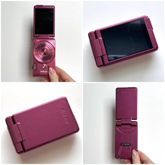 📷 Used Nikon Coolpix S6900 💖 RARE Hot Pink Digital Cutie | Flip Screen Digicam 🎀 | Full Starter Set 🔥🌸