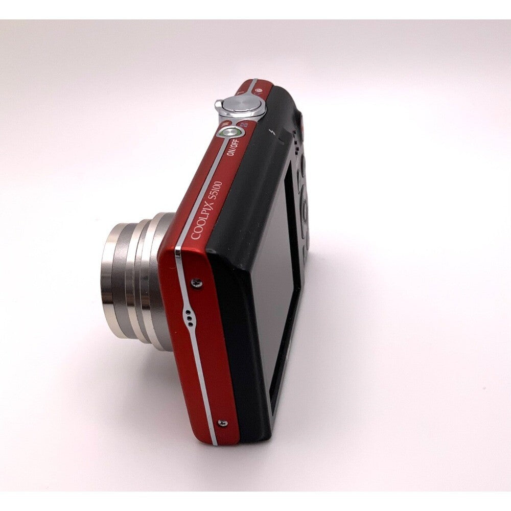 COOLPIX S5100 Digital Camera 5x Optical Zoom 12.2 MP Maximum Aperture Red