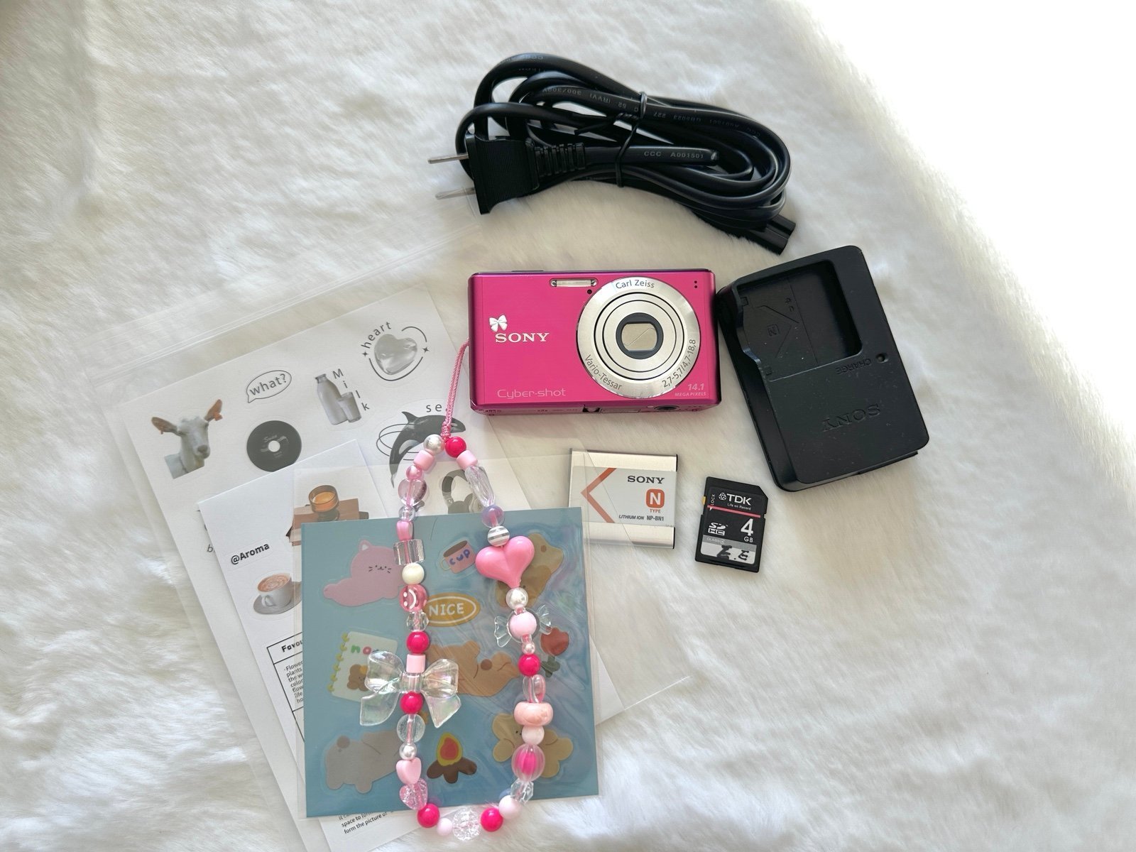📷 Used Sony Pink Cyber-shot DSC-W530 Digital Camera 🔥🌸