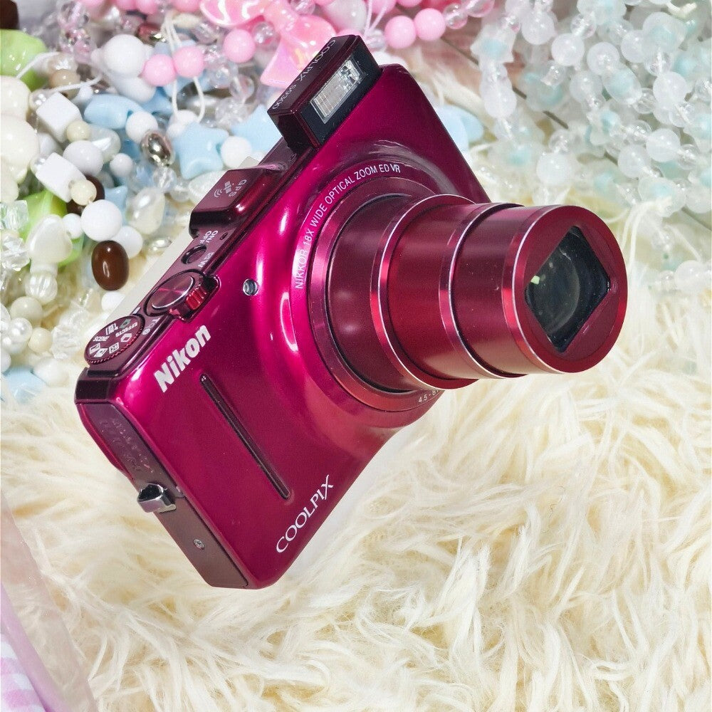 COOLPIX S9300 Digital Camera Interval Shooting Mode English Language Red