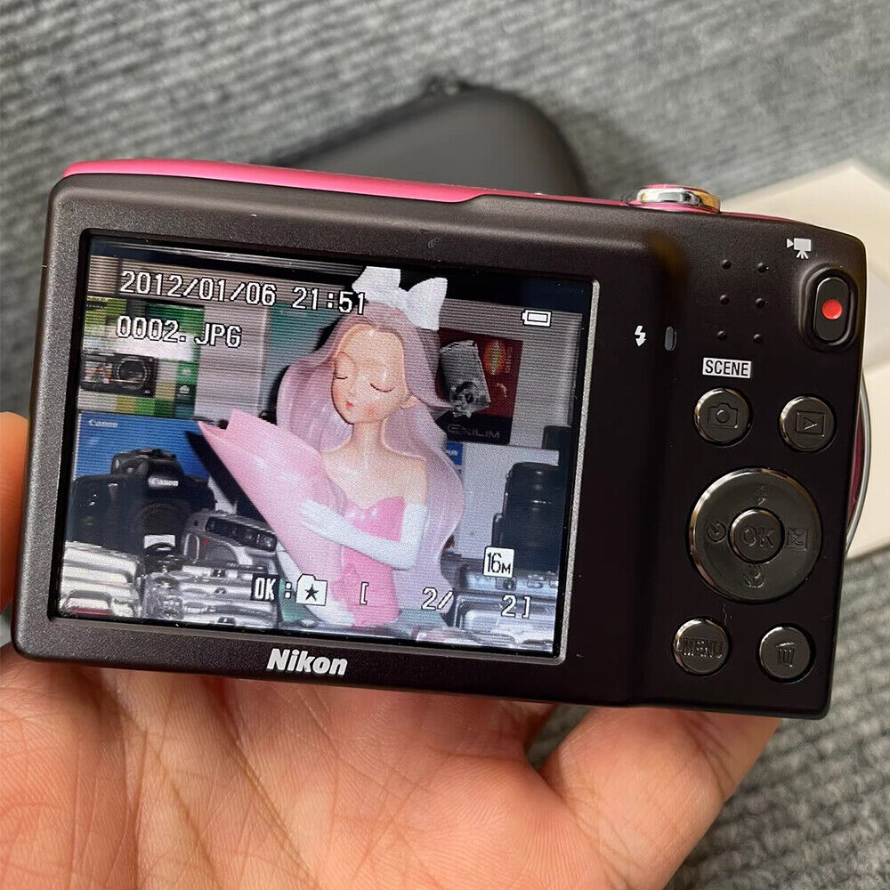 COOLPIX S3300 Strawberry Pink 6x Zoom 16.0MP Digital Camera NIKKOR Glass