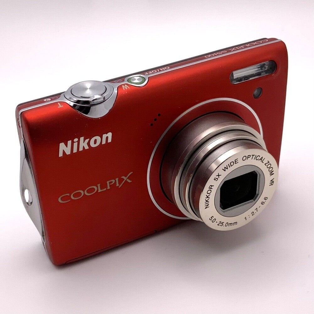 COOLPIX S5100 Digital Camera 5x Optical Zoom 12.2 MP Maximum Aperture Red